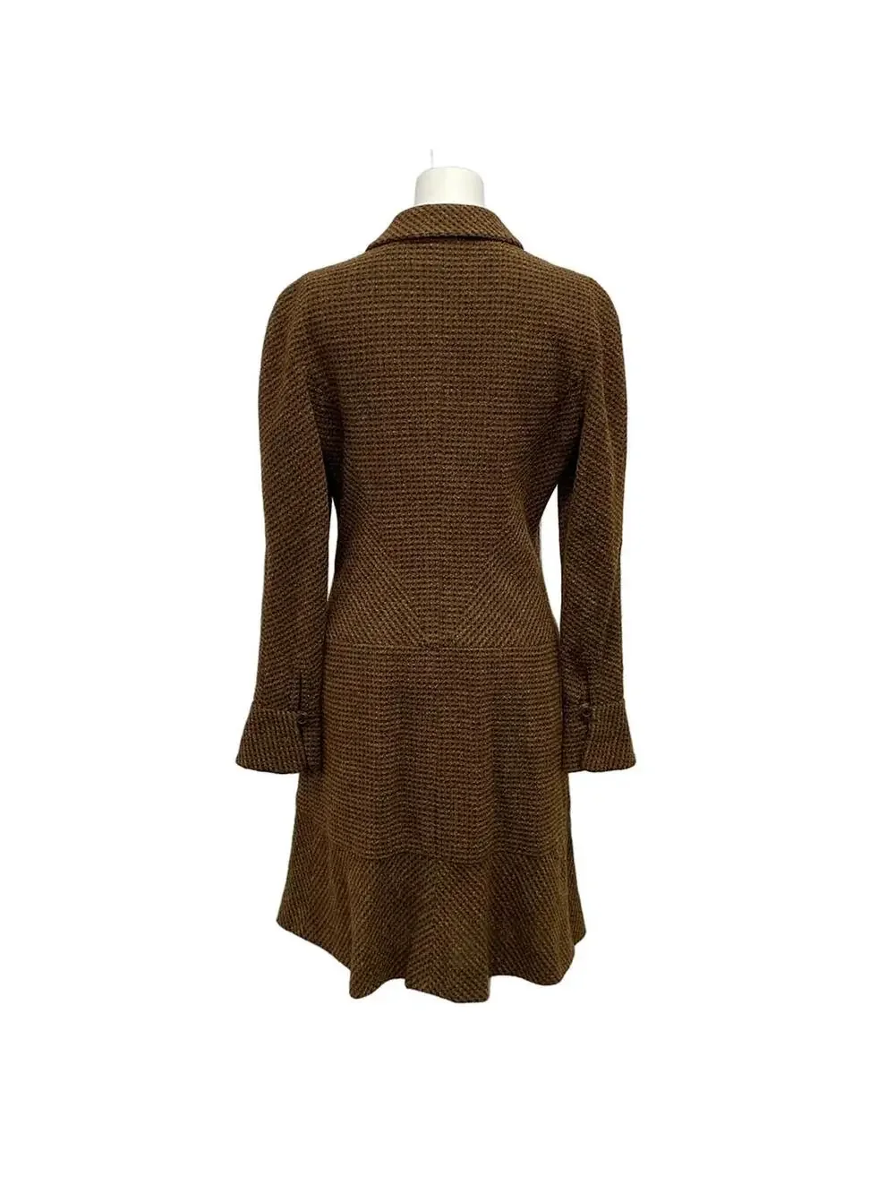 Chanel Dark Brown Outer Fabric] Wool #300026C64B
